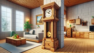 How To Make A Unique Grandfather Clock in Minecraft