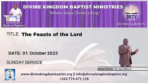 The Feasts of the Lord| Dr. Ian Ndlovu | 01 October 2023