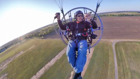 Insta 360 One X paramotor foot drag and having fun