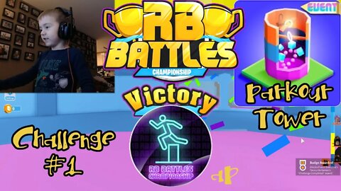 AndersonPlays Roblox Parkour Tower - Challenge Completed (RB Battles) Badge