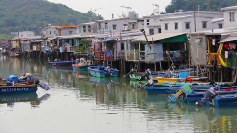 Hong Kong fishermen & Tai O Fishing Village in the Western coast of Lantau Island