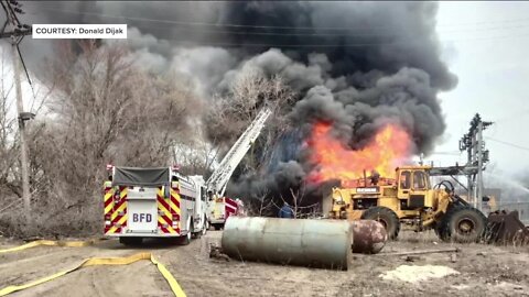 Firefighters respond to industrial fire at Barberton Steel Industries