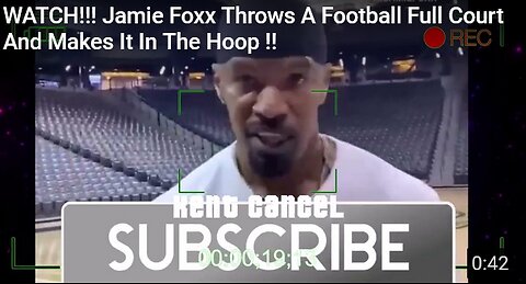 MUST WATCH!!! Jamie Foxx throws a football 🏈 full court and makes it into the 🏀 basketball hoop