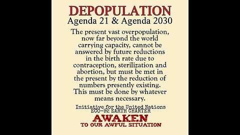 In 1994 160 Nations in Egypt of the Pharaohs Agreed to Reduce the World Population to 800 Million by 2030