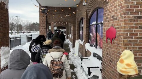 Shoppers flock to stores to restock after blizzard