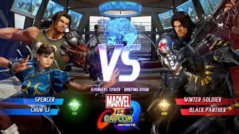 Spencer & Chun-Li VS Winter Soldier & Black Panter Marvel vs Capcom Infinite