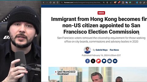 San Fran Appoints NON CITIZEN To Election Commission, Democrats Granting NONCITIZENS VOTING Rights