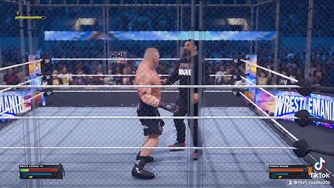 Brock lesnar vs Roman reigns steel cage