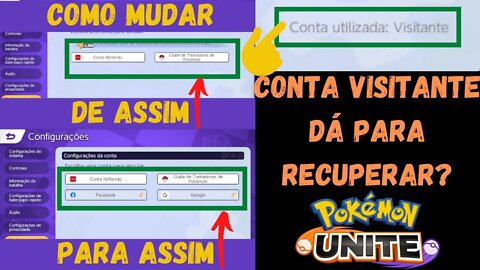 SEM GOOGLE E FACEBOOK NO POKÉMON UNITE| DÁ PARA RECUPERAR CONTA VISITANTE NO POKÉMON UNITE?