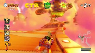 Hot Air Skyway CTR Challenge Gameplay - Crash Team Racing Nitro-Fueled