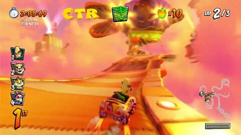 Hot Air Skyway CTR Challenge Gameplay - Crash Team Racing Nitro-Fueled