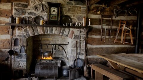 An Evening in the Prairie Cabin with Soft Soothing Violin Instrumentals & Fireplace Sounds