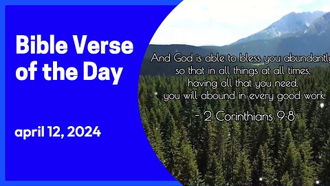 Bible Verse of the Day: April 12, 2024