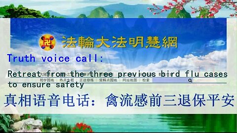 真相语音电话：禽流感前三退保平安 Truth voice call: Retreat from the three previous bird flu cases to ensure safety 2013.04.14