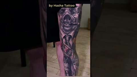 Stunning Work By Hasha Tattoo #shorts #tattoos #inked #youtubeshorts