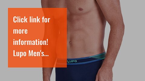 Click link for more information! Lupo Men's Micro Modal Seamless Boxer Brief Underwear