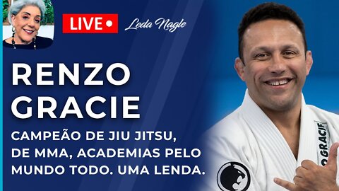 Renzo gracie, campeão de jiu jitsu, de mma, academias pelo mundo todo. Uma lenda.