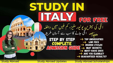 Study in Italy | The Easiest Step by Step Guide for Students!