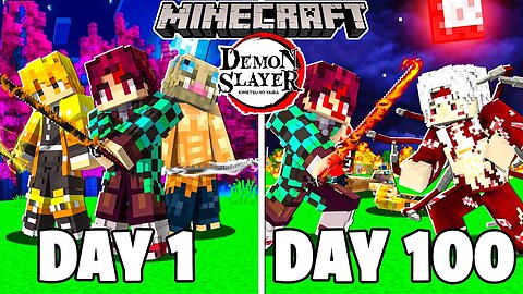 We Spent 100 Days In DEMON SLAYER Minecraft With PROXIMITY CHAT…Here’s What Happened…