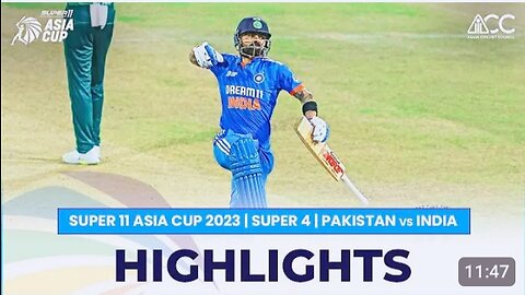 Asia cup . India vs Pakistan highlights