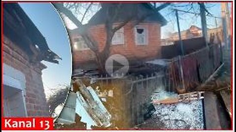 Russians show their houses destroyed in a Ukrainian drone attack