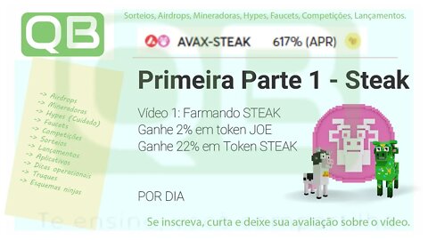 #Passive #income #API - JOE e STEAK infinito - Farmando em APR de ~600% - AVAX-STEAK - Parte1