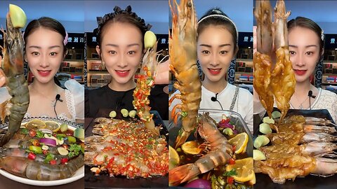 A variety of soy sauce shrimp mukbang ASMR REAL SOUNDS EATING SHOW MUKBANG