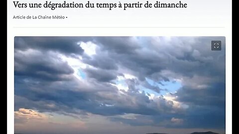 Vers une dégradation du temps à partir de dimanche