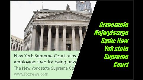 ORZECZENIE NEW YORK STATE SUPREME COURT/ Polski Lektor