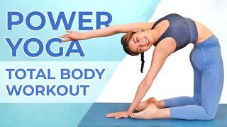 Power Yoga, Full Body Workout for Weight Loss & Burning Calories, Stretches, Beginners w/ Alex