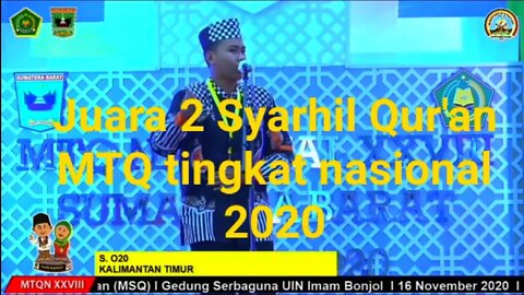 Syarhil Qur'an Jawa Tengah juara 2 MTQ Nasional 2020