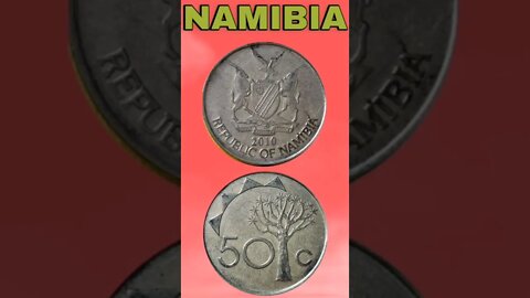 Namibia 50 Cents 2010.#shorts #education #coinnotesz