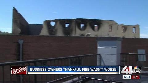 Nearby business owners grateful they escaped fire damage