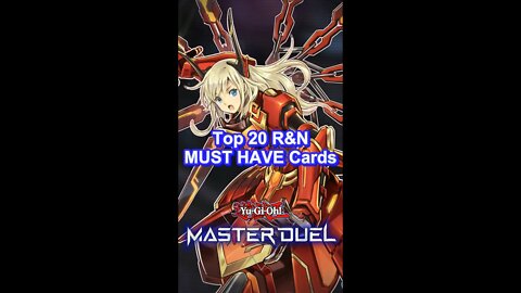 Top 20 R&N(Rare and Normal) MUST HAVE Cards | Yu-Gi-oh Master Duel