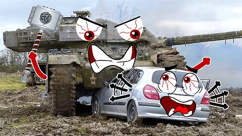 Car VS Main Battle Tank | Tank Crushes Everything | Lucky Doodles