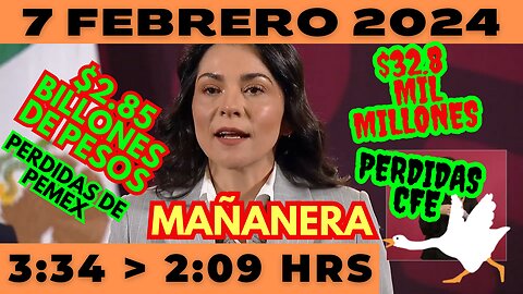 💩🐣👶 AMLITO | Mañanera *Miércoles 07 de febrero 2024* | El gansito veloz 3:34 a 2:09.