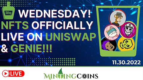 NFTs Officially Live on Uniswap-Genie! +Advice from Tim Draper in Miami! ~Whiskey Wednesday!! 🥃🥃🥃