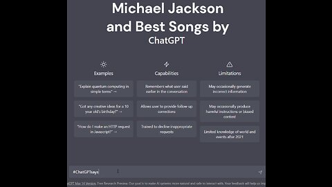 ChatGPT says: Michael Jackson's Top 10 Songs of All Time