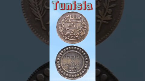 Tunisia 5 Centimes 1908.#shorts #coinnotesz