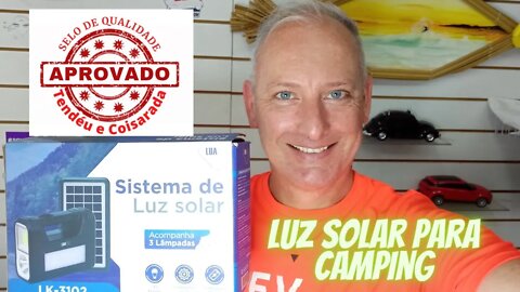 Sistema de Luz solar para camping da Luatek lk 3102 - Dica de camping #camping #energiasolar #ferias