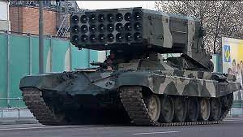 Trabajo de los TOS-1A Solntsepyok rusos en Marinka