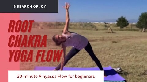 Short, Sweet Root Chakra Yoga, 25 minute Vinyasa Flow for Beginners.