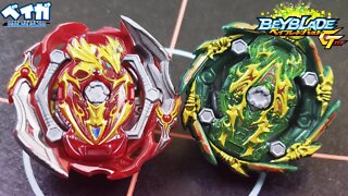 UNION ACHILLES .Cn.Xt+ RETSU vs BUSHIN ASHURA .Hr.Kp TEN (especial GT) - Beyblade Burst ベイブレードバースト