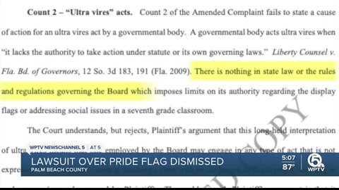 Lawsuit over Pride flag dismissed for now