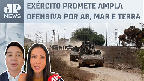 Tropas israelenses preparam entrada em Gaza; Amanda Klein e Claudio Dantas analisam