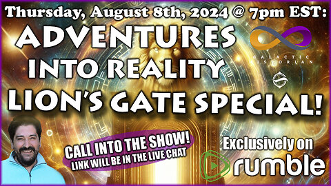 Lion's Gate Special! Adventures Into Reality with Andrew Bartzis - Join our Zoom Room live!