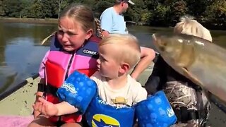 Toddler Gets Bulldozed By A Giant Fish That Jumped Over The Boat He Was On