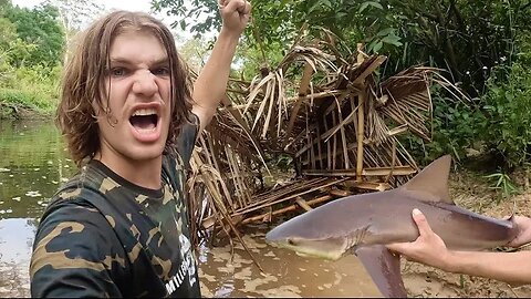 Survival BULLSHARK TRAP - Australia's DEADLIEST Animals (Catch and Cook)