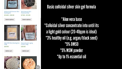 Making a simple, effective silver skin gel