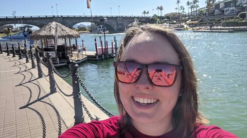 Couple's Desert Motorcycle Adventures - RV Life - Swimming and Pina Coladas at Lake Havasu, AZ!